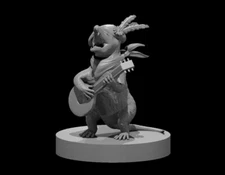 Opossum Bard with Lute 28mm Scale DND D&D Tabletop Miniature