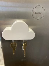 Magnetic Key Holder, Magnetic Key Organizer Wall Mounted Key Hooks White