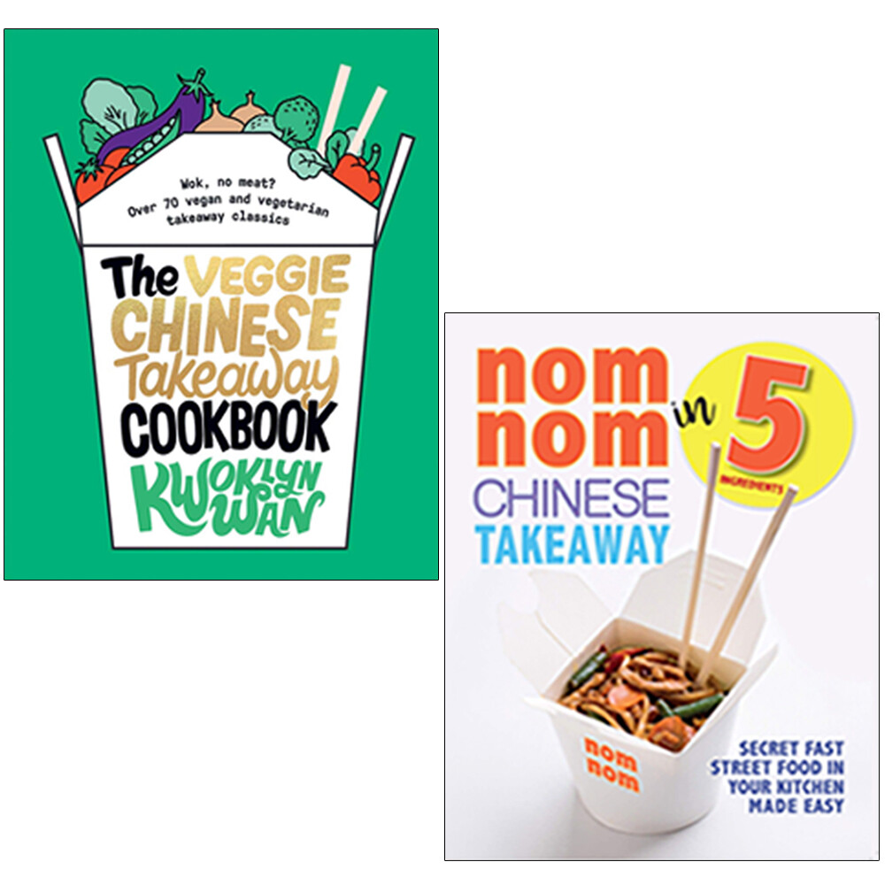 The Veggie Chinese Takeaway Cookbook,Nom Nom Chinese 2 Books Collection Set NEW