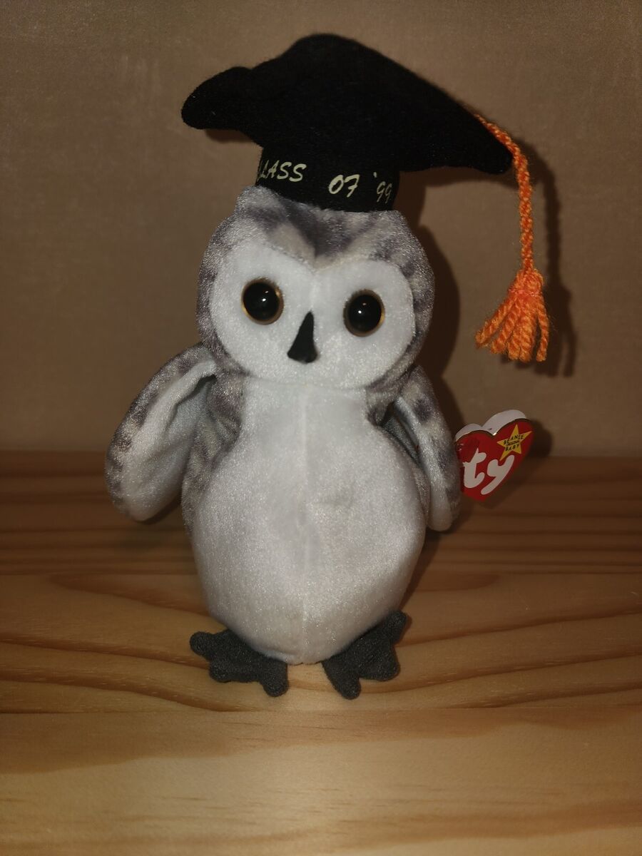 Wiser the Owl class of '99, Ty Original Beanie Baby, 1999 In Wiser the Owl class of '99, Ty Original Beanie Baby, 1999 In
