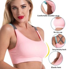 Women Sport Bras Seamless Wire Free Weight Support Tank Sports Yoga Sleep Bra