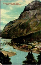 Mount Stephen and Hotel Field, Canadian Rockies. Postcard. B.