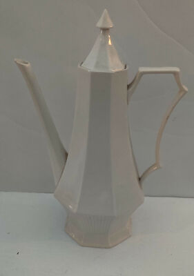 Vintage Independence Ironstone White Coffee Pot Castleton China Japan 13''