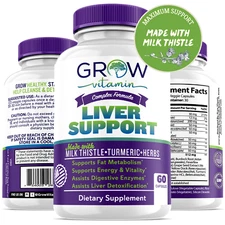 Grow Vitamin Liver Support - Liver Cleanse Detox Repair Formula