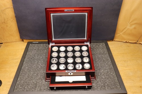 U. S. Proof Commemorative Half Dollar Collection (Lot of 20) & Display Case PCS