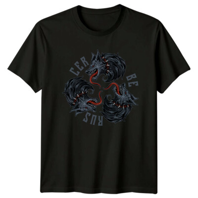 Cerberus Dreiköpfiger Hund Griechische Mythologie Herren T-Shirt Damen Grafik Tee