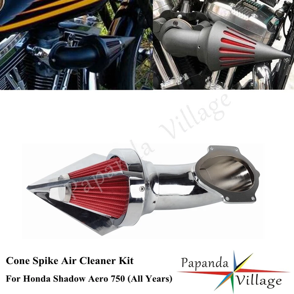 Cone Spike Air Filter Cleaner Intake Kit For Honda Shadow Aero 750 All Years - Image 2 of 4