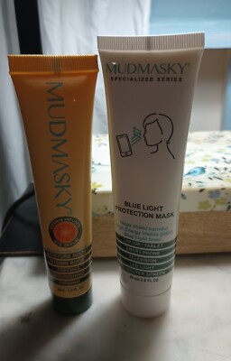 Mudmasky Vitamin-Infused Eye Serum 1oz + Blue Light Mask 2oz set