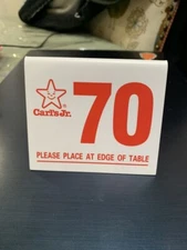Classic Carl's Jr Table Tent Sign 70