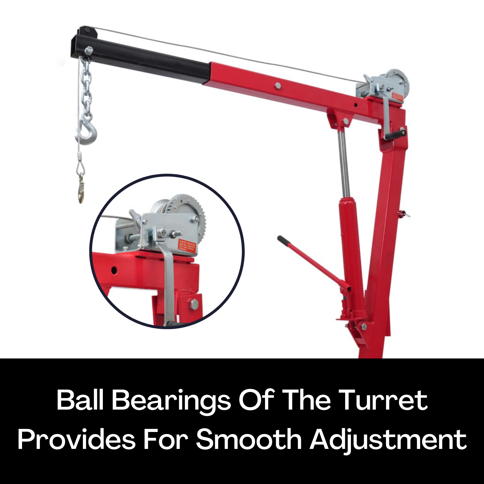 Hydraulic Crane 900kg Pickup Ute Truck Trailer Bed Lift Hoist Winch