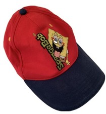 Size 4-6 Youth Nickelodeon Ball Cap Sponge Bob Red Adjustable 100 Cotton