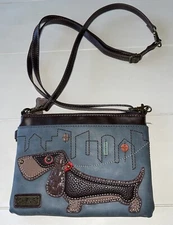 Chala Wiener Dachshund Dog In The City Mini Shoulder/Crossbody Bag