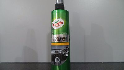 TURTLE WAX INTERIOR DRY TOUCH PLASTIC CARE CLEANS SHINES PROTECTS NATURAL FINISH