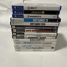 Lot Of 14 Video Game Cases & Manuals PlayStation 2 4 PS2 PS4 Xbox 360 (NO DISCS)
