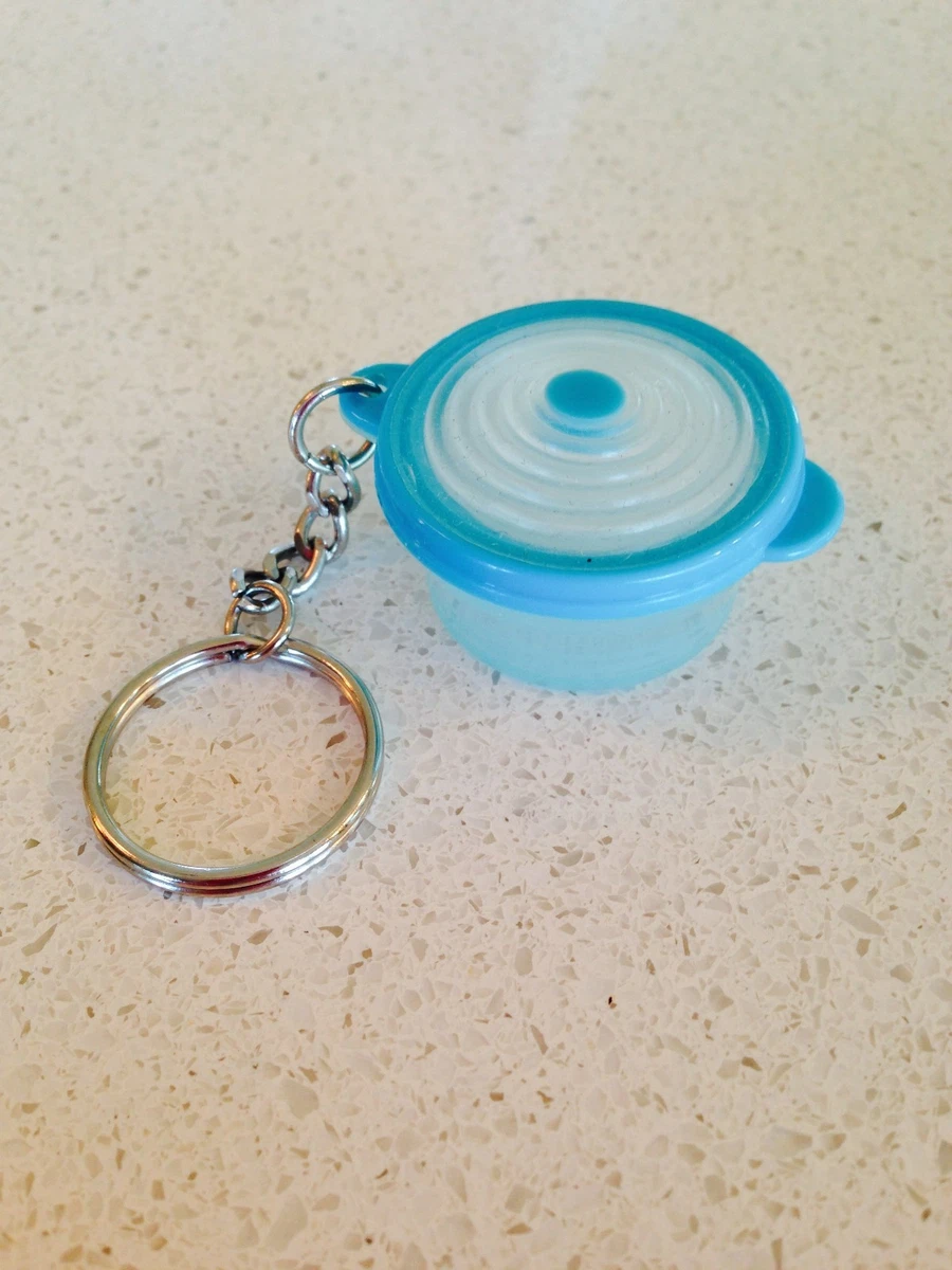 Tupperware Keychain Keychain Stuffables Bowl Miniature Aqua Blue Bowl