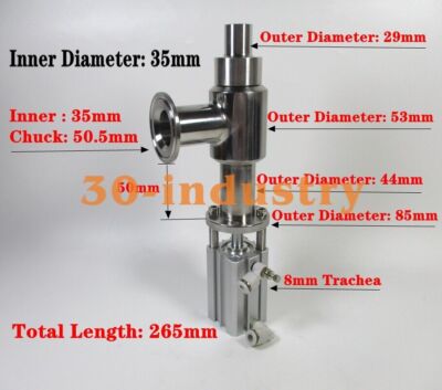 304 Stainless Steel Liquid Filling Machine Anti-drip   Discharge Valve 35mm #T5