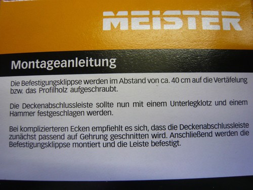 Meister Befestigungsklipse Klammern Clips f. DAL Deckenabschlussleisten Leisten - Bild 5 von 7