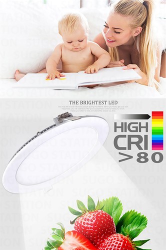 3W 6W 9W 12W 15W 18W 21W 24W LED Recessed Ceiling Light Panel Ultra Thin Round - Picture 4 of 16
