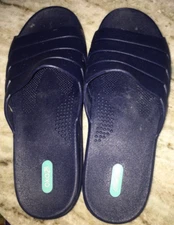 oka bee LL Beach Sandals Spa Navy-Rare-SHIPS N 24 HOURS