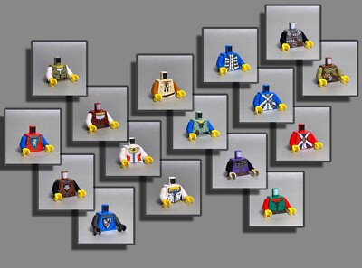 LEGO  Figuren Torso Oberkörper Ritter Forest Burgfrauen Blauröcke Wikinger
