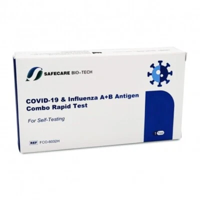 SAFECARE BIOTECH 10×Safecare Corona + Influenza A/B Combo 3in1 Test 1er Laientest Haltbar 01/26
