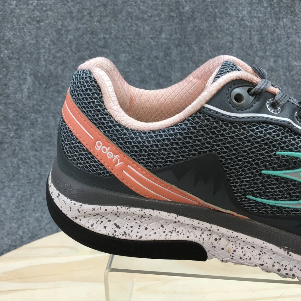 Gravity Defyer Zapatos Mujer 9.5 Mighty Walk Tenis Gris Con Cordones TB9024FGP-M Foto 3 de 4