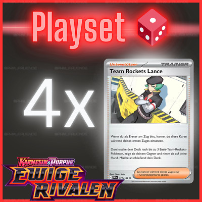 4x Team Rockets Lance 177/182 DRI  NM  Deutsch  Playset Pokemon