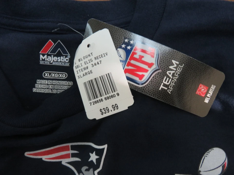 Camisa de fútbol para hombre LeGarrett Blount #29 New England Patriots Super Bowl LI logotipo Foto 4 de 4