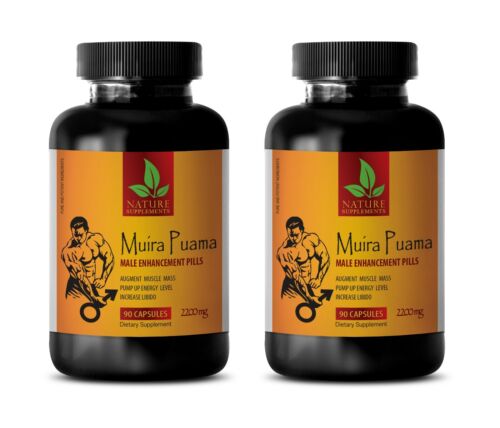 Pilules de récupération et booster de libido - MUIRA PUAMA 2200 mg - 2 bouteilles 120 capsules - Photo 1 sur 12