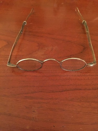 Antique Eye Glasses Vintage Magnifying Reading Spectacles Hoop Ear SIdes 1850 - Picture 10 of 11