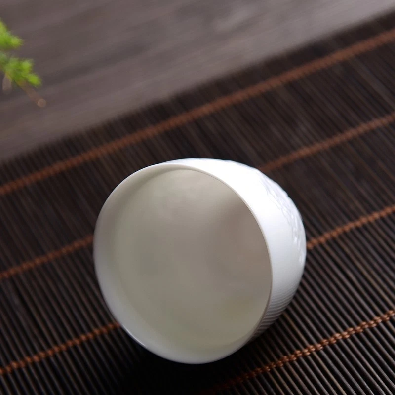 xícara de chá popular na China esculpida à mão porcelana xícara de chá sombra xícara de chá presente - Imagem 4 de 4