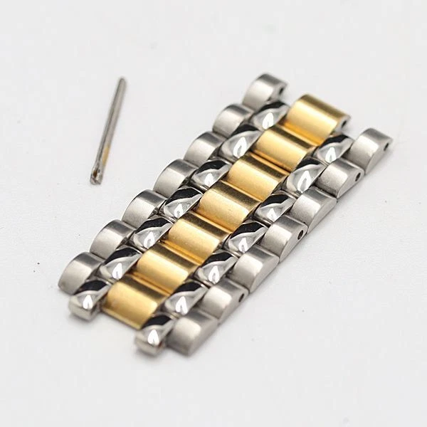 Bracelet montre femme Gucci authentique 7 maillons 8000M pièces argent/or 15 mm