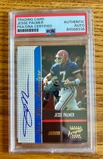 Jesse Palmer Florida Gators Signed 2001 Stadium Club Lone Star Rookie Card PSA