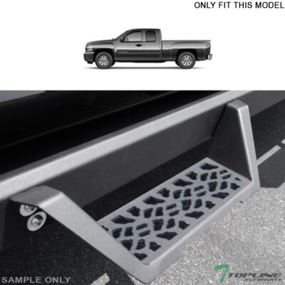Topline For 07-18 Silverado/Sierra Extended Modular Drop Step Bars - Matte Black