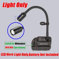 Cordless Gooseneck LED Work light Suitable for Milwaukee M18 RED Li-lon Battery