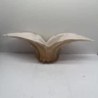Vintage Barbini Weiss Murano Blown Glass Gold Flakes Winged Centerpiece Bowl