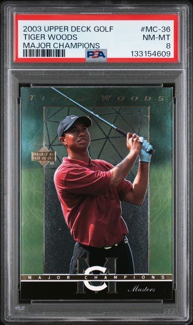 2003 Upper Deck Golf Tiger Woods Major Champions PSA 8 Mint #MC-36 Masters