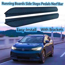 Running Boards Fit Vw Id.4 2020-2026 Side Steps Nerf Bar Black Brackets Running Boards Fit Vw Id.4 2020-2026 Side Steps Nerf Bar Black Brackets