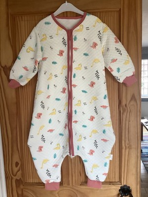 2,5 Tog Baby Schlafsack mit Beinen & langen Armen Ärmeln Schlafanzug 3-4 Jahre Neu