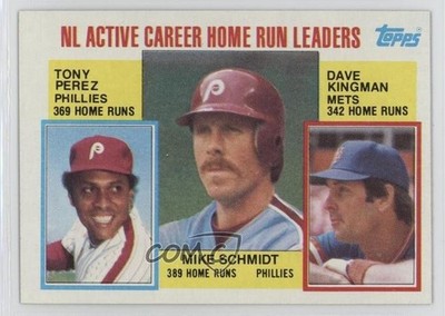 1984 Topps Career Leaders Dave Kingman Mike Schmidt Tony Perez #703 HOF 1q6h