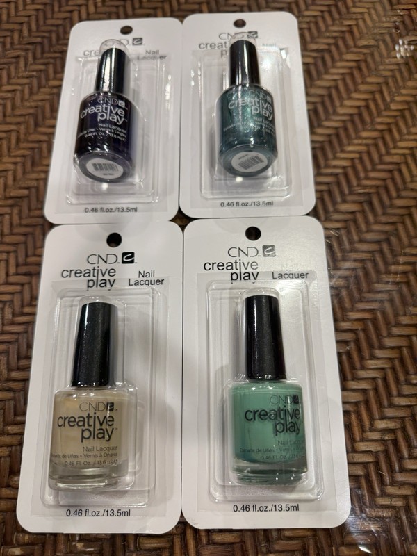 NEW in package Lot of 4 CND Creative Play Nail Lacquers- mixed colors