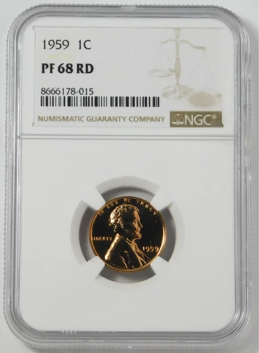 1959 Lincoln Cent High Grade! NGC Gem Proof 68 RD