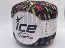 New Rainbow Ladder Yarn Ice 42720 Multicolor Ladder Trellis RR Ribbon Yarn 50g