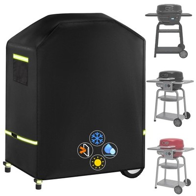Grill Cover, 600D Heavy Duty Waterproof Small BBQ Grilling Cover with Reflect...