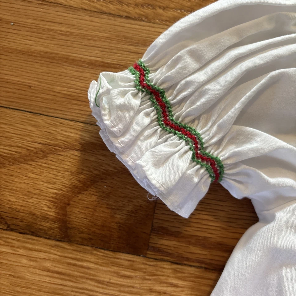 Vestido de Navidad Rosalina Calado Blanco Acebo y Bayas 2T Foto 4 de 4