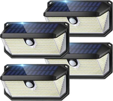 Solar Outdoor Motion Sensor Light 4000LM 388 LEDs IP65 Waterproof Flood Security