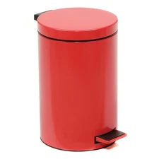 Global Industrial Step On Trash Can 3-1/2 Gallon Red