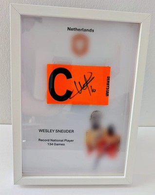 WESLEY SNEIJDER Captain's Bandage | Autograph - Signed in Frame | Netherlands