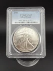 1986 $1 AMERICAN SILVER EAGLE PCGS MS69 CLASSIC BLUE LABEL