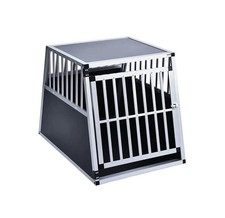 Hundetransportbox Auto Hundebox Transportbox Gitterbox Alu 90x65 cm OUTLETWARE